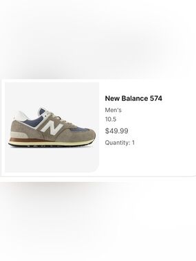 New Balance Men's Olive 574 Green and Navy Suede Sneaker